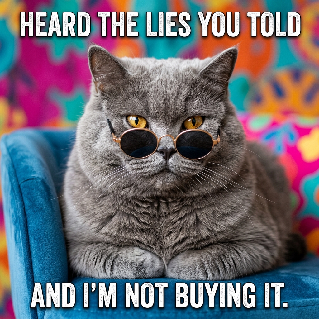 Suspicious Cat meme template